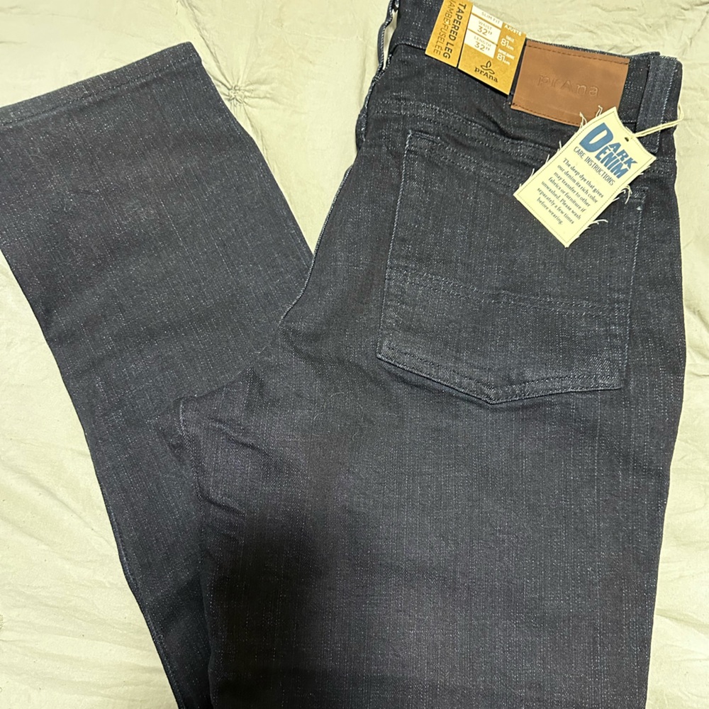 Last chance!!  PrAna dark wash jeans.